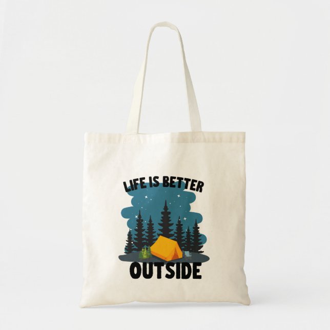 Camping Outdoor Lover Tote Bag (Front)
