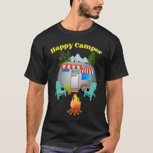 Camping Outdoor National Park Happy Forest Camper  T-Shirt