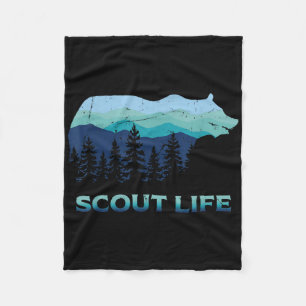 Camping Outdoor Scouting Hiking Scout Life  Fleece Blanket