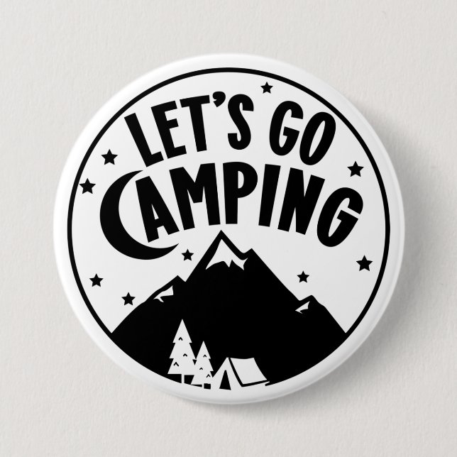 Camping Outdoors Adventure Button (Front)