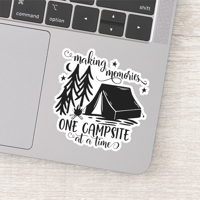 Camping Outdoors  Die Cut Sticker Decal (Detail)