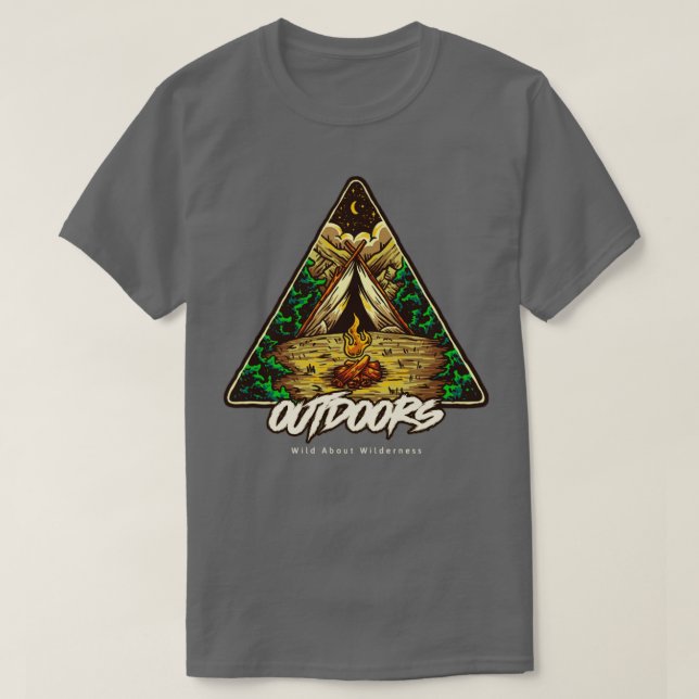 Camping Outdoors Wild About Wilderness hiking adve T-Shirt (Design Front)