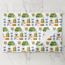 Camping Paper Placemats, Forest Hiking Table Mats