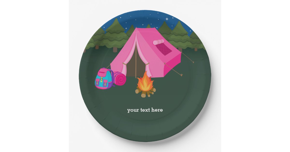 Camping Paper Plates Zazzle