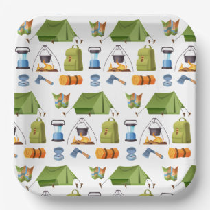 Camping Paper Plates, Hiking Outdoor Party Plates