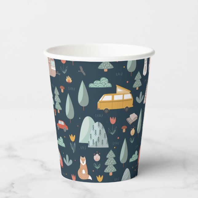 Camping Party Cups | Forest Scene (Back)
