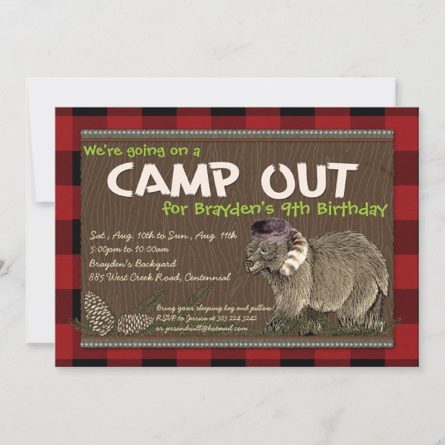 Camping Party Invitation (Front)