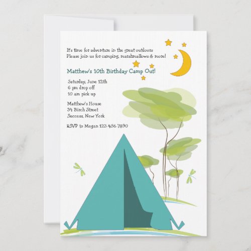 Camping Party Invitation