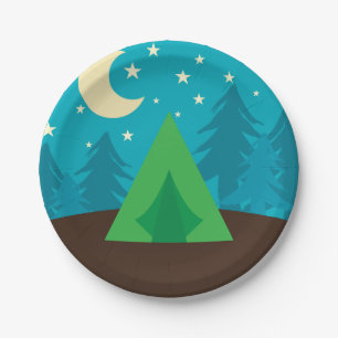Camping Party Paper Plates