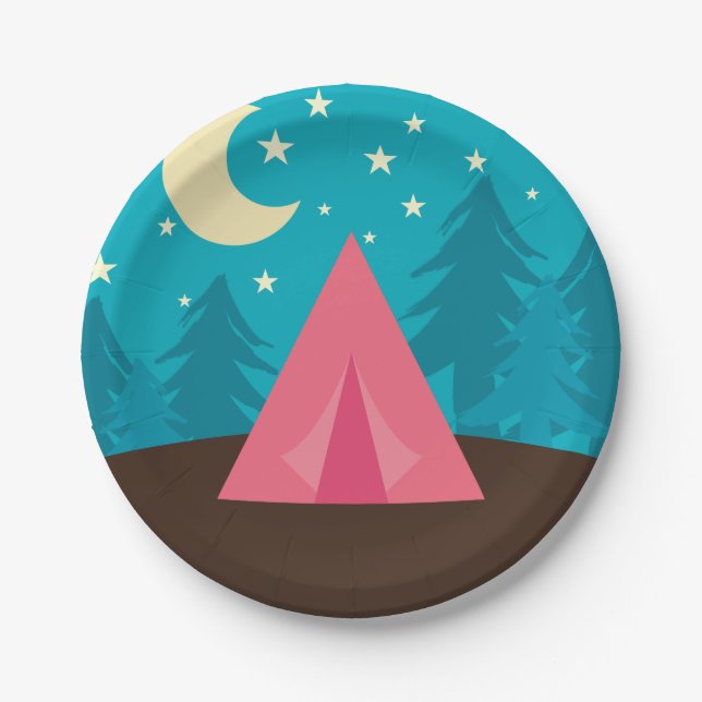 Camping Party Paper Plates (Front)