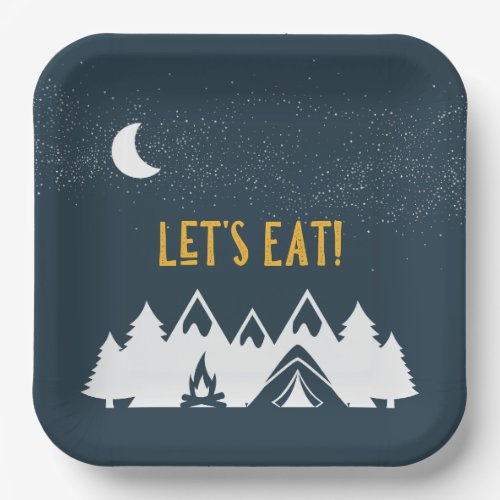 Camping Party Paper Plates