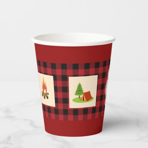 Camping Party Personalized Paper Cups