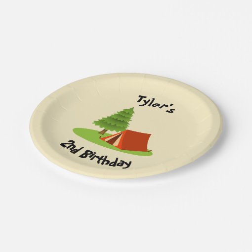 Camping Party Personalized Plates Zazzle