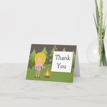 Camping Party Thank You by eventfulcards at Zazzle