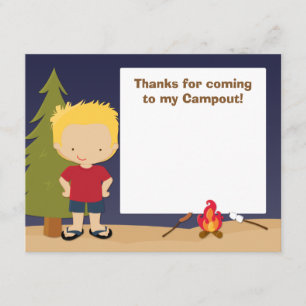 Camping Party Thank You Card