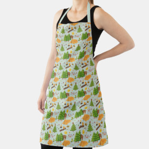 Camping Pattern Apron