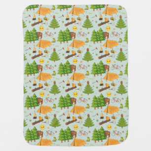 Camping Pattern Baby Blanket