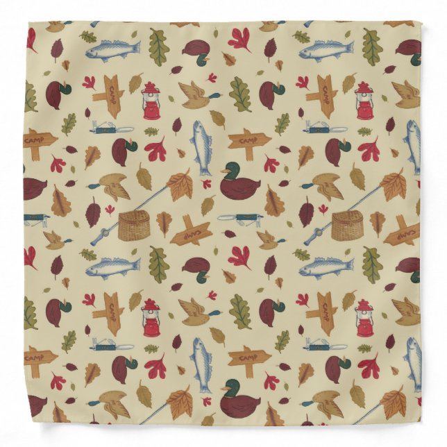 Camping Pattern Bandana (Front)