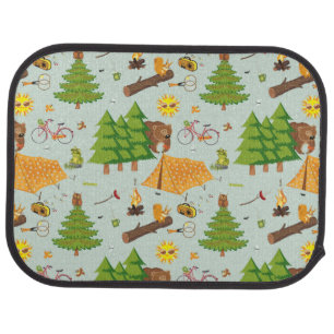 Camping Pattern Car Floor Mat