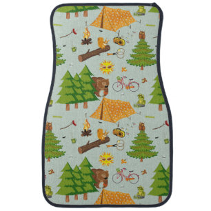 Camping Pattern Car Mat