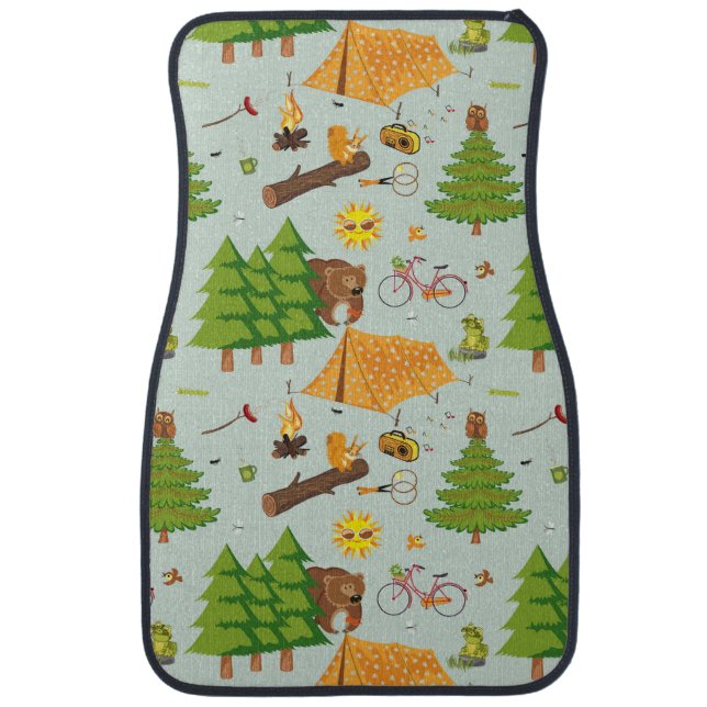 Camping Pattern Car Mat (Front)