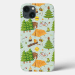 Camping Pattern iPhone 13 Case