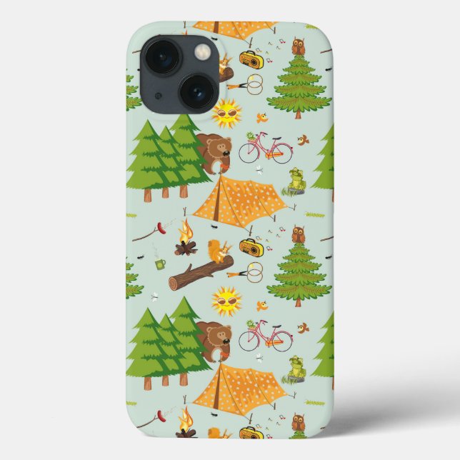 Camping Pattern Case-Mate iPhone Case (Back)