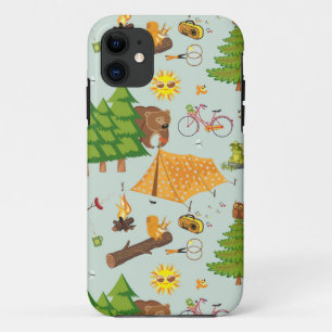Camping Pattern iPhone 11 Case