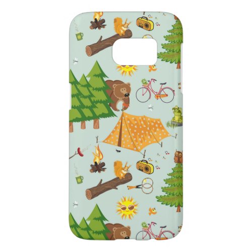 Camping Pattern Samsung Galaxy S7 Case