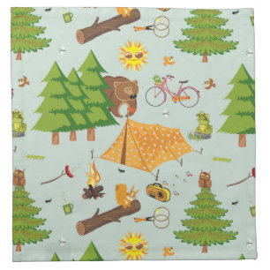 Camping Pattern Cloth Napkin