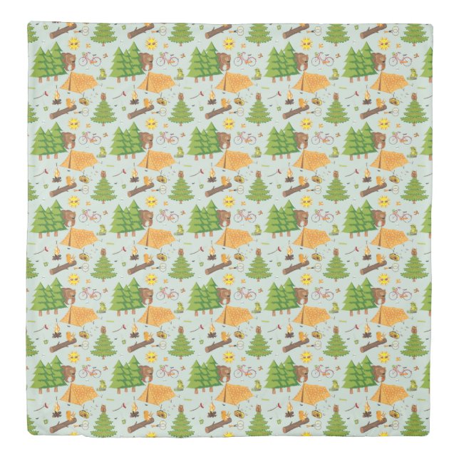 Camping Pattern Duvet Cover (Front)