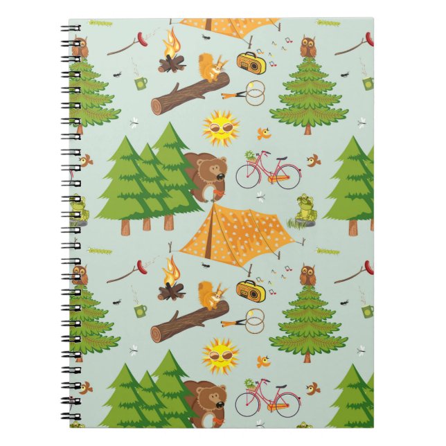 Camping Pattern Notebook (Front)