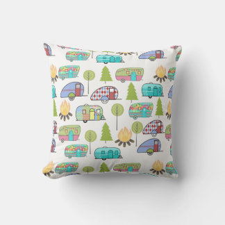 Camping Pattern Outdoor Pillows