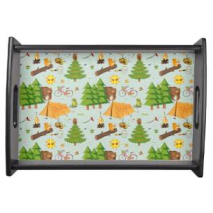 Camping Pattern Serving Tray