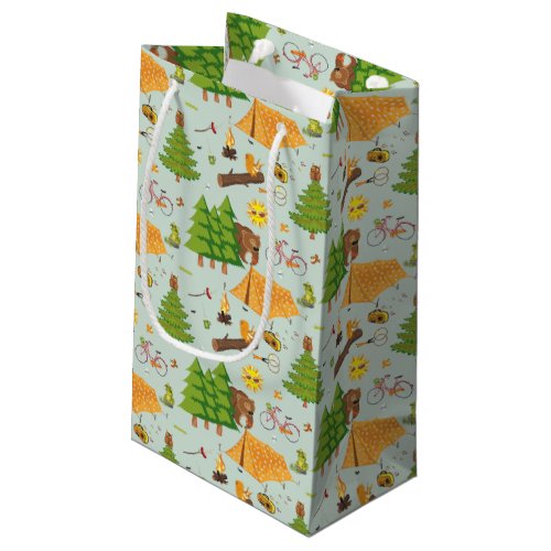 Camping Pattern Small Gift Bag