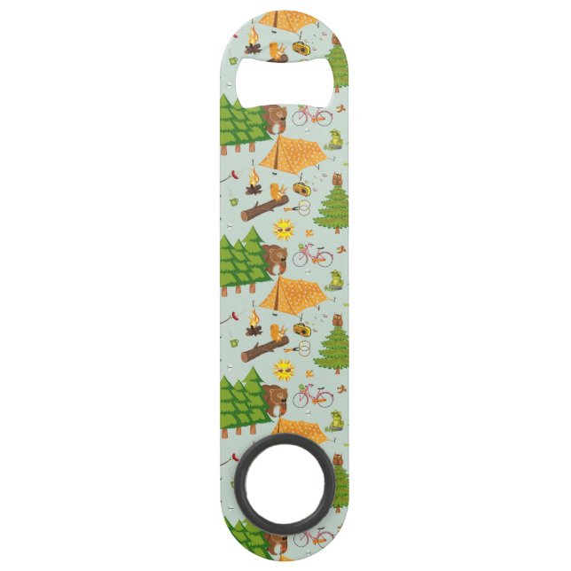 Camping Pattern Speed Bottle Opener (Front)