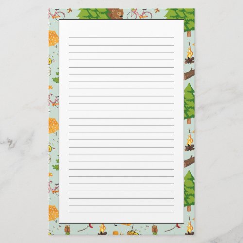 Camping Pattern Stationery