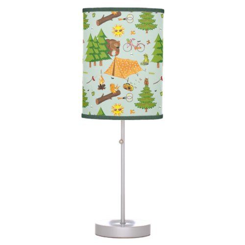 Camping Pattern Table Lamp