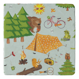 Camping Pattern Trivet
