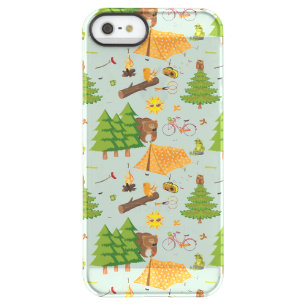Camping Pattern Permafrost iPhone SE/5/5s Case