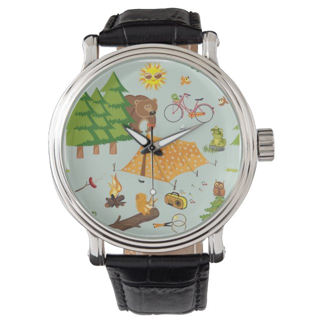 Camping Pattern Watch (Front)