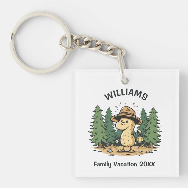 Camping Peanut Keychain (Front)