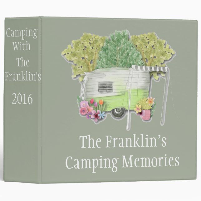Camping Photo Album 3 Ring Binder (Front/Spine)