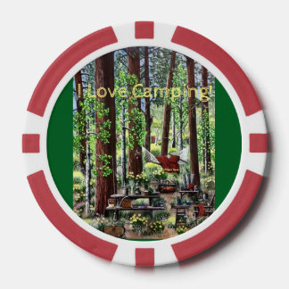 Camping Poker Cards Poker Chips