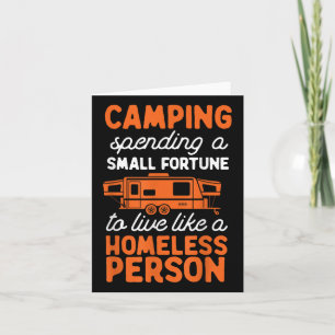 Camping Pop Up Camper Rv Trailer Small Fortune Card