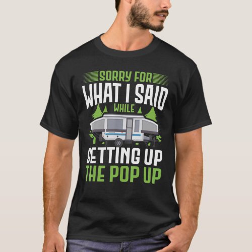 Camping Pop Up Trailer T_Shirt