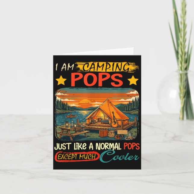 Camping pops definition much cooler father's day card (Front)