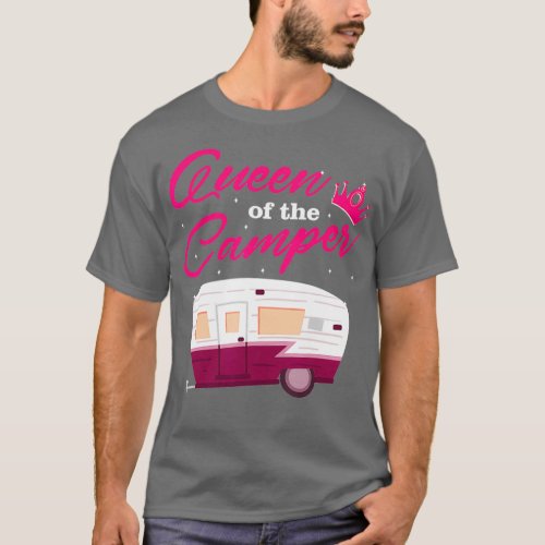 Camping Queen Of The Camper Lady Love Camp  T_Shirt