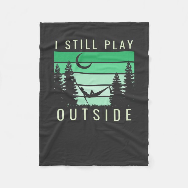 Camping Quote Vacation Fleece Blanket (Front)