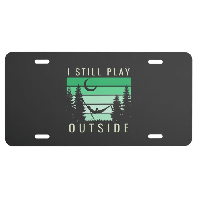 Camping Quote Vacation License Plate (Front)